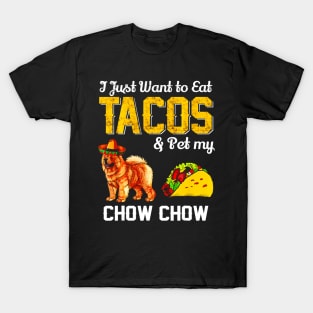 Taco Funny Mexican Chow Chow Dog Taco Food T-Shirt